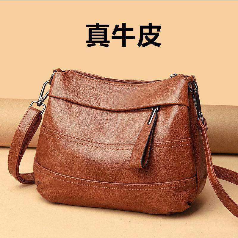 纯色女士包包斜挎包大容量软皮妈妈包专柜大牌高级质感女士单肩包