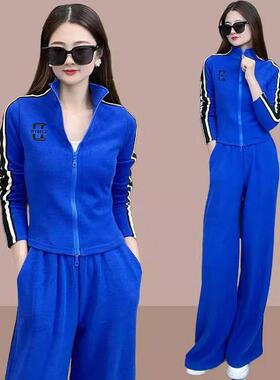 香港TIMO运动服套装女士时尚洋气春秋休闲运动服两件套卫衣阔腿裤