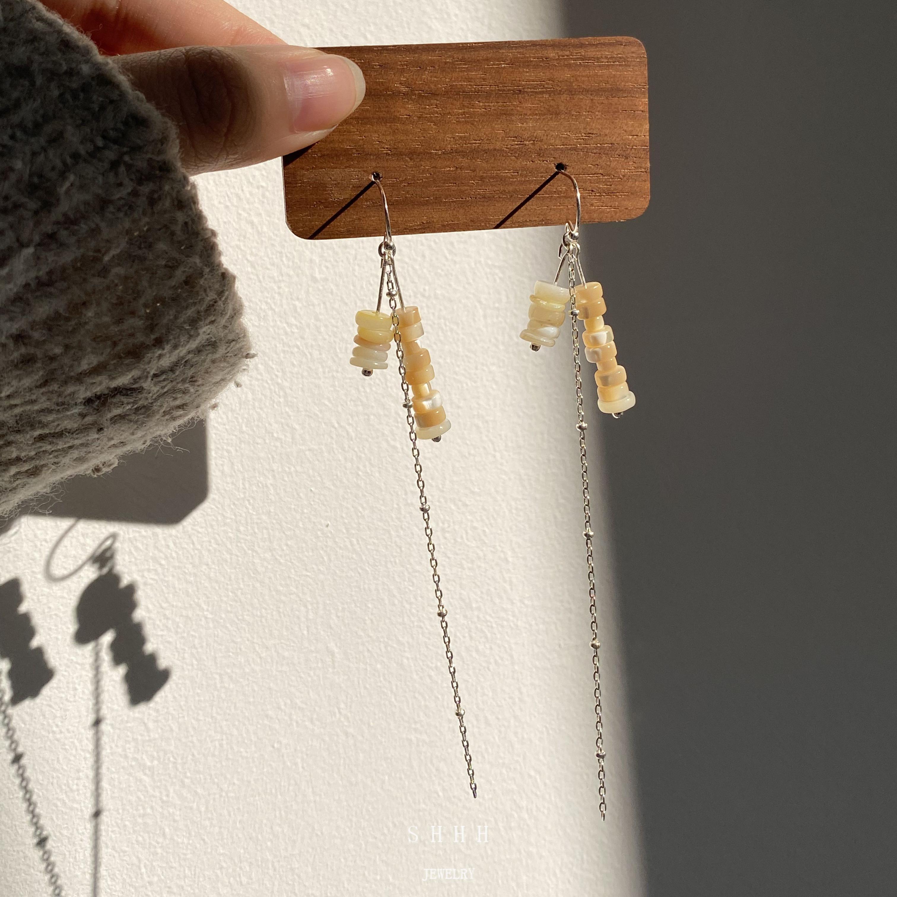 SHHH月光925银针流苏耳环