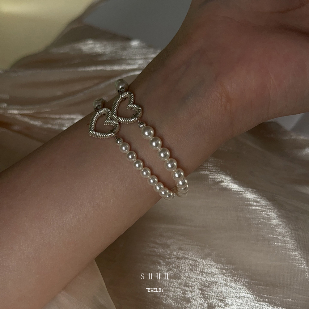 施家珍珠手链S925银弹力手串