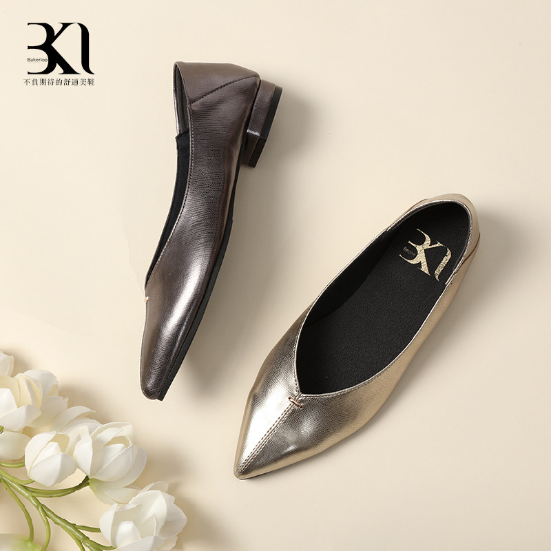 BAKERLOO尖头简约平跟鞋日本制9002