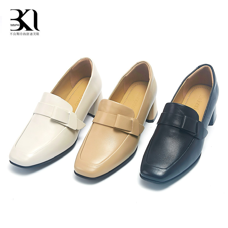 BAKERLOO日系粗跟穆勒鞋