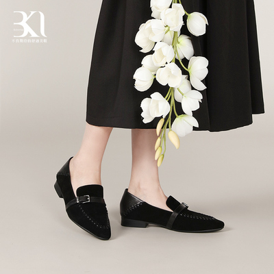 BAKERLOO尖头粗缝深口乐福女鞋HD187