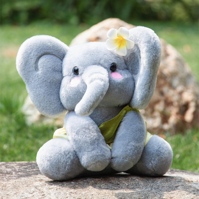 可爱胭脂小象鸡蛋花款毛绒玩具