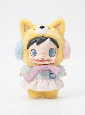 POLAR宝拉怪物收藏菠萝气味毛绒布波小兔娃衣搪胶10cm桃味迷雾服