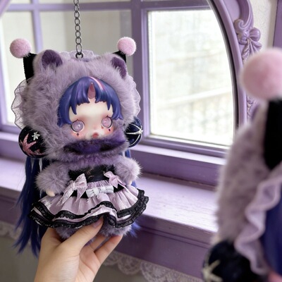 泡泡玛特新款sp小马宝莉紫悦珍奇娃衣搪胶叨叨恶犬10厘米公仔换装