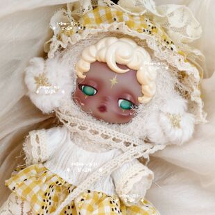 小红书sp23代不眠剧场困困睡魔偷偷栗子小娃衣胧雾黑皮搪胶连衣裙