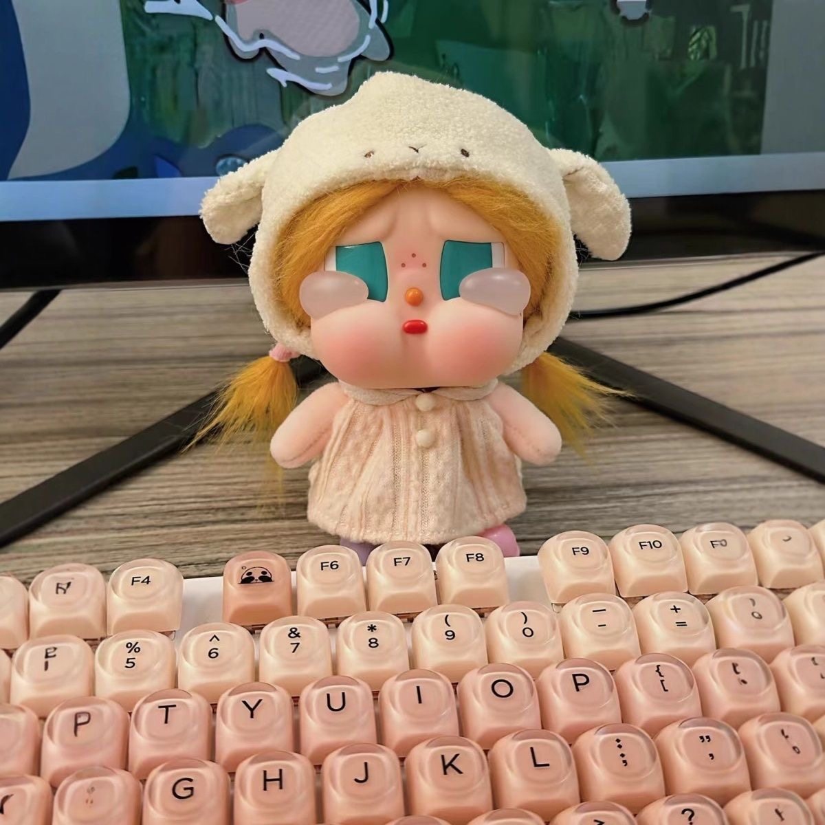 哭娃crybaby 沙滩小憩娃衣度假系列搪胶咕噜咕噜挂件10cm衣服替换