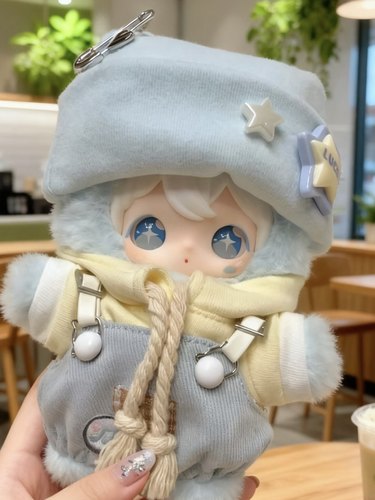 shyshy兔闪闪去治愈娃衣闪亮世界10cm搪胶毛绒棉花娃娃浴阳光衣服