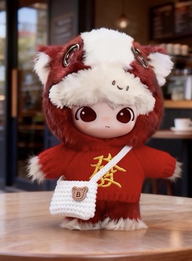 泡泡玛特2026马力全开DIMOO通关马10cm娃衣新年服搪胶毛绒拉布布