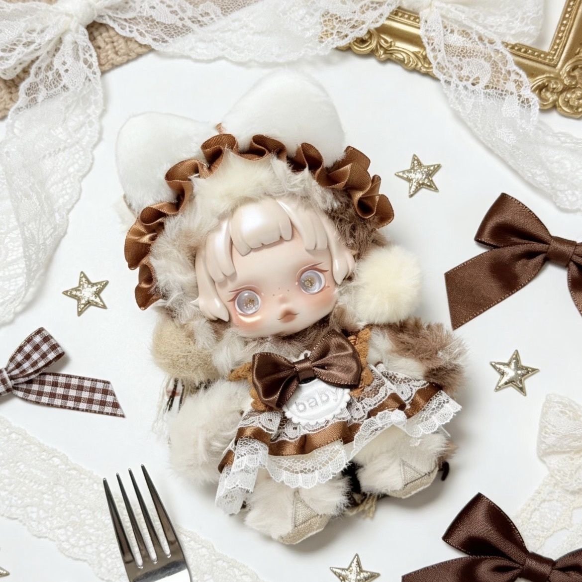 泡泡玛特2026新款马力全开SP千里马10cm娃衣新年服星星人搪胶毛绒