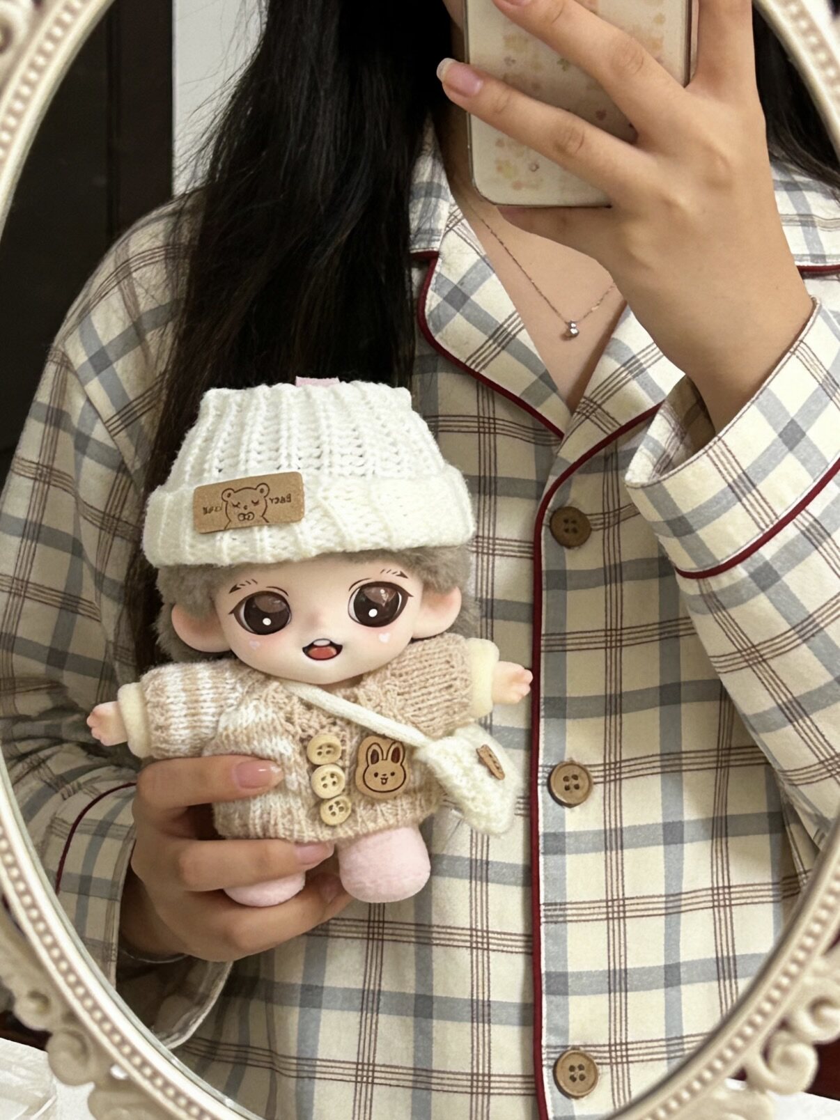 Zoraa羽翼精灵系列桃桃小猪毛绒搪胶10cm妹妹娃衣蜜蜂小羊狗套装图片