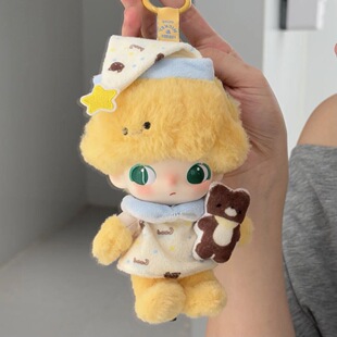 泡泡玛特dimoo迪士尼系列布鲁托可爱奶黄睡衣娃衣搪胶10厘米套装