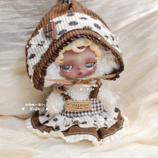 泡泡玛特sp123代不眠剧场系列困困睡魔偷偷栗子娃衣胧雾黑皮搪胶