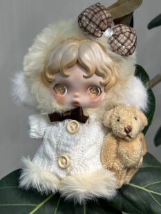 2代光织园系列朝晖娃衣泡泡玛特sp着痕沐木搪胶公仔换装 衣服10cm