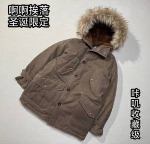 复古油蜡布鹅绒夹克大衣男女款 圣诞限定阿美咔叽美式 RR挨落 原