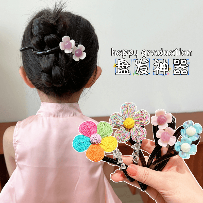 儿童发夹复古大气花朵一字夹