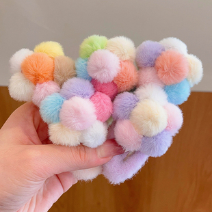 毛绒绒花朵BB夹儿童发夹女侧边夹刘海夹前额碎发卡宝宝不伤发头饰