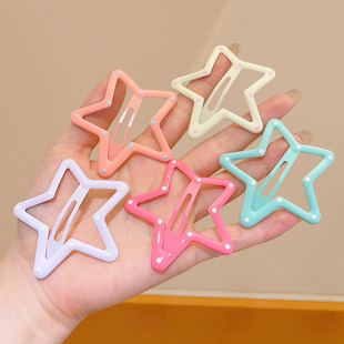 儿童星星发夹大号五角星bb夹女童刘海前额侧边夹后脑勺碎发卡头饰