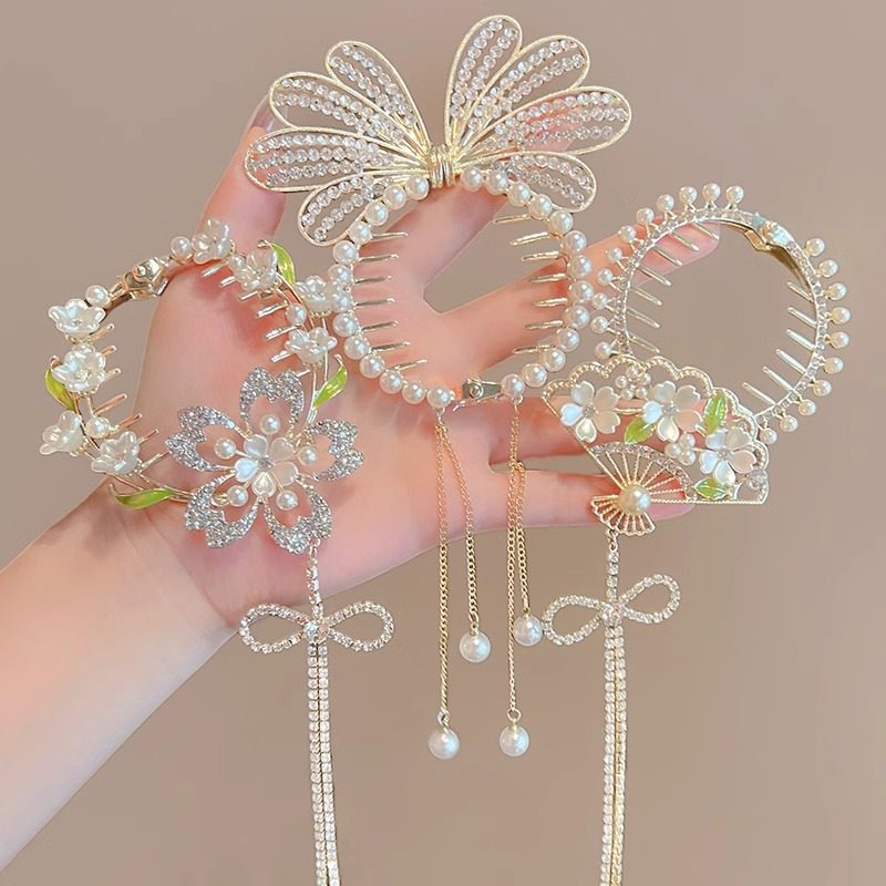 儿童丸子头发夹古风汉服头饰