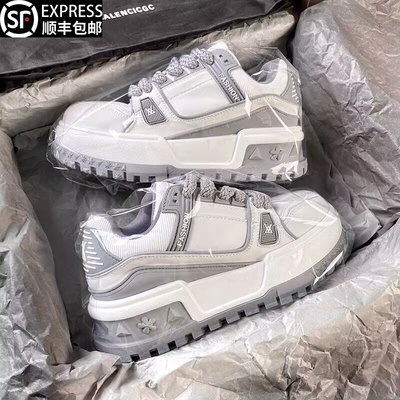 莆田官方旗舰店trainer驴家小胖丁男鞋2025秋季新款厚底休闲板鞋