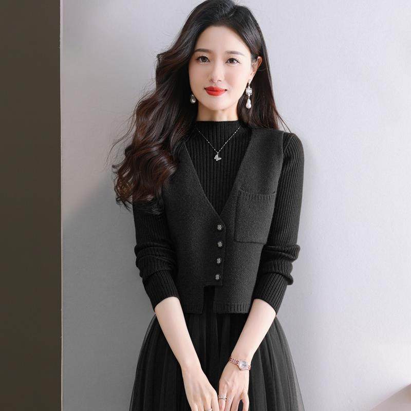 JOYIASS针织毛线马甲女背心秋冬新款配裙子坎肩叠穿短款毛衣春秋