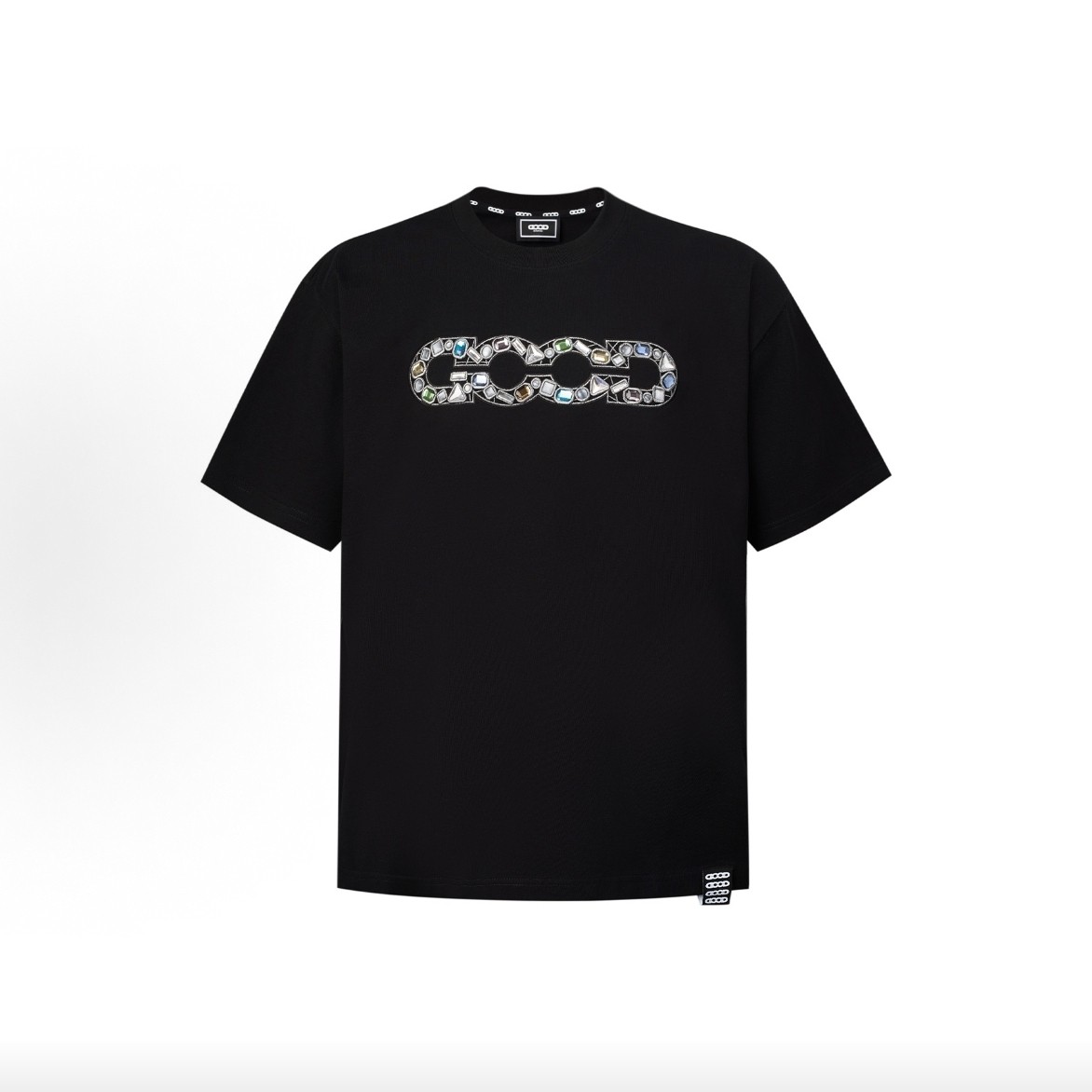 GOODBRAND 2026SS 高级奢华镶嵌宝石logo短袖 T恤 男女同款
