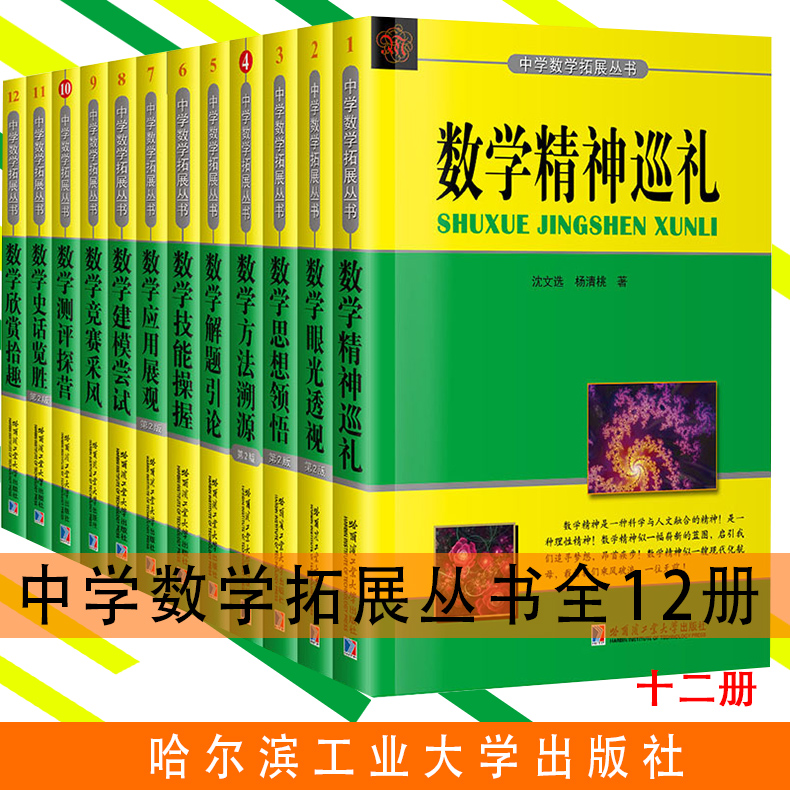 中学数学拓展丛书全套12册奥林匹克数学竞赛高中学生参考书精神巡礼高中数学辅导书必刷题高中数学高中数学竞赛哈尔滨工业大学