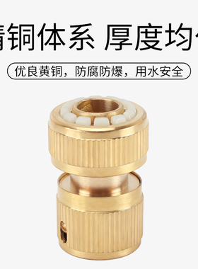 黄铜洗衣机洗车接头3分4分5分6分水管软管对接快速接头水枪配件