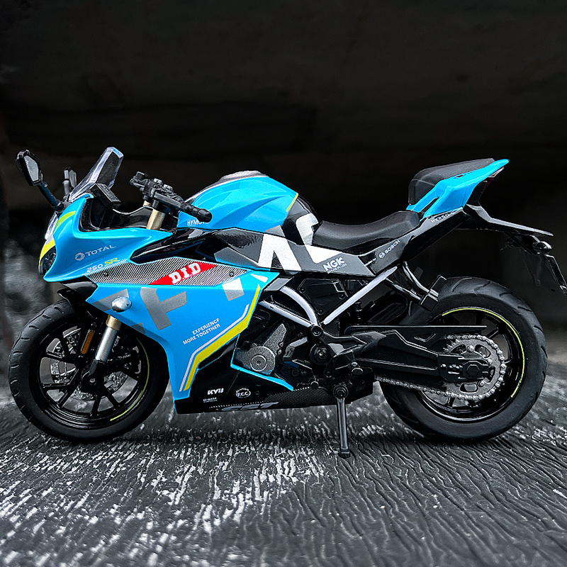 仿真重机250SR机车模型跑车手办男孩玩具摆件收藏摩托车合金车模