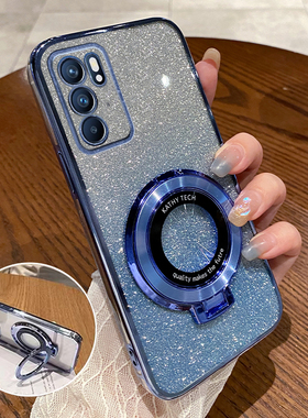 适用OPPOReno6Z手机壳OPPO新款Reno6z保护套CPH2237透明硅胶opp0pp0ppo防摔全包reon六女男高级感带支架外壳