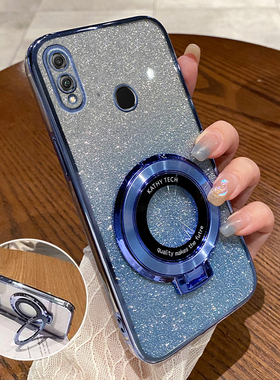 适用华为荣耀8X手机壳新款honor8x带支架x8全包防摔JSN一ALOOA硅胶保护AL00A套honorx女男h0n0r八叉外壳后壳