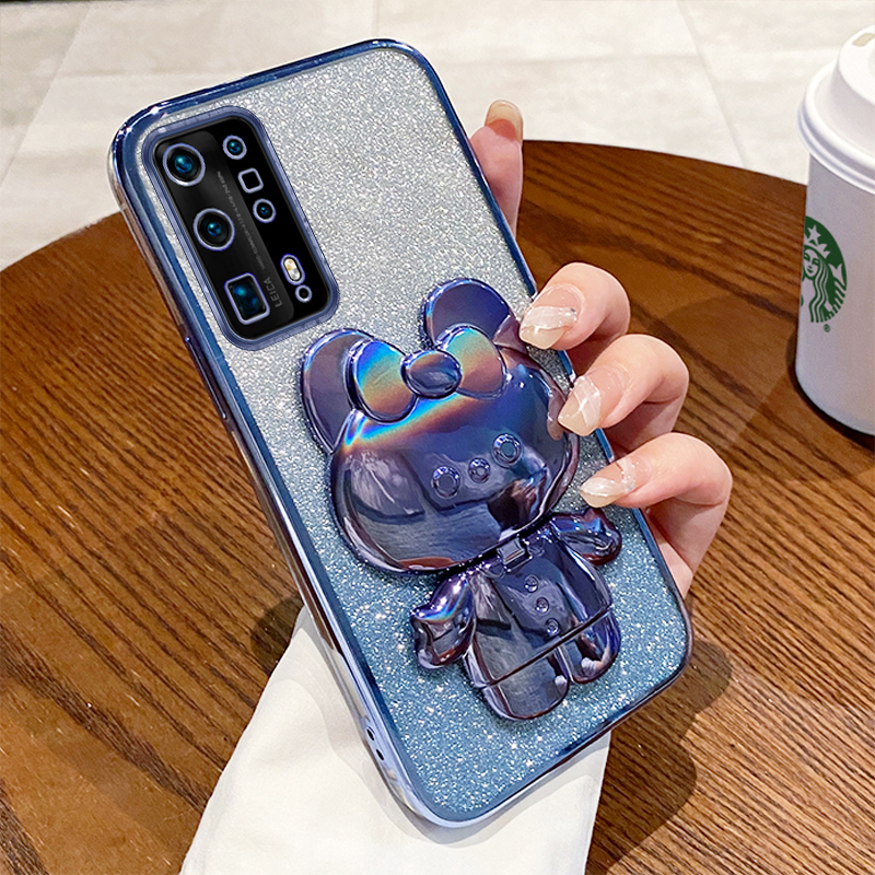 适用华为P40pro+防摔手机壳支架