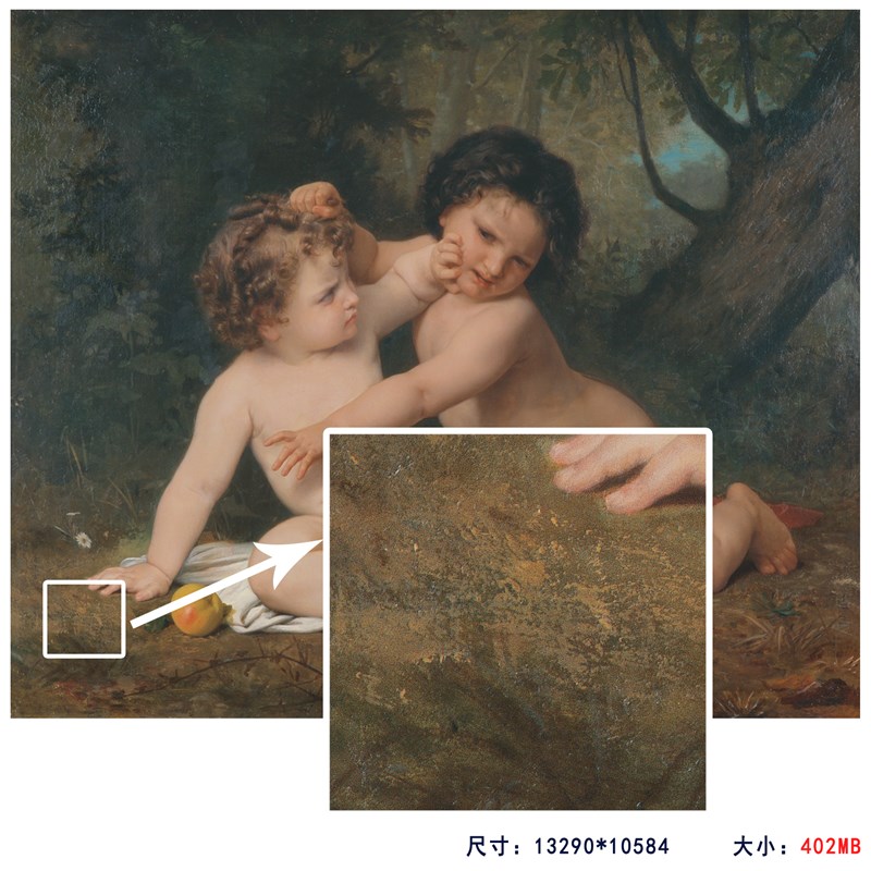布格罗高清油画电子图片唯美学a院派古典人物肖像装饰画芯临摹素