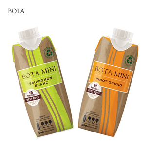 勃塔宝盒长相思 酒 灰皮诺白葡萄酒500ml美国旅行随身携带小酒盒装