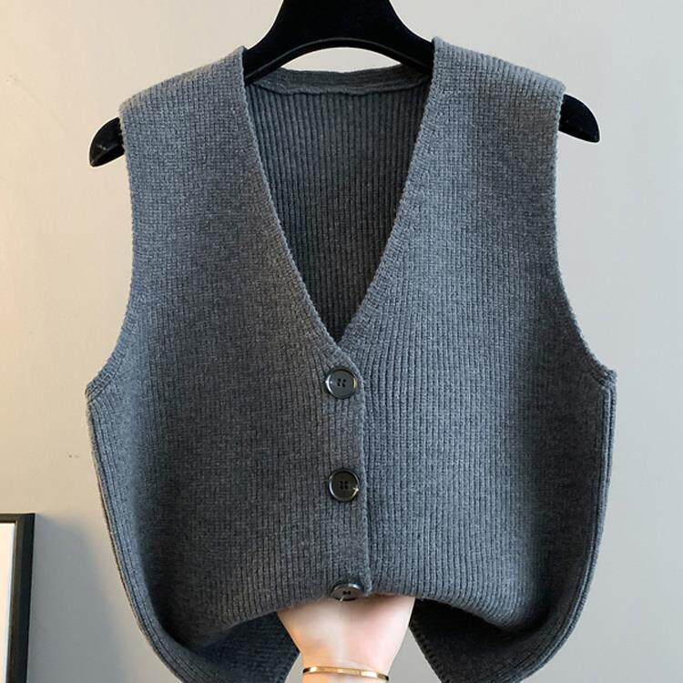 JOYIASS马甲女士外套2025新款春秋宽松外穿针织背心毛衣坎肩秋冬