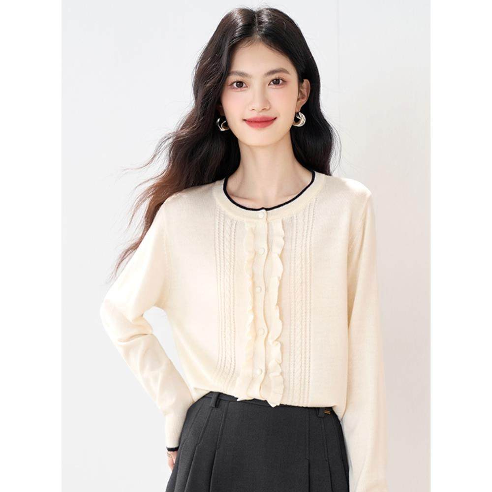 JOYIASS秋季穿搭针织衫开衫外套高级独特别致小上衣设计感女小众