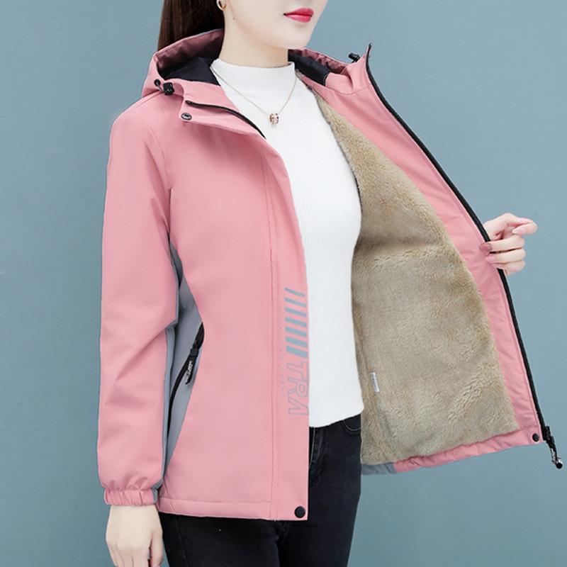 冲锋衣外套女2026新款加绒加厚爆款宽松棉服休闲夹克秋冬短款上衣