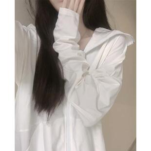 冰丝防晒衣女2026新款女款夏季防紫外线薄款薄纱外穿白色宽松外套