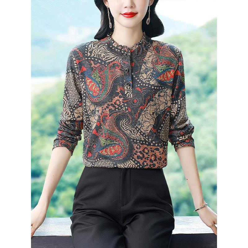 JOYIASS2025秋冬新款阔太太洋气高贵小衫内搭打底衫别致漂亮上衣