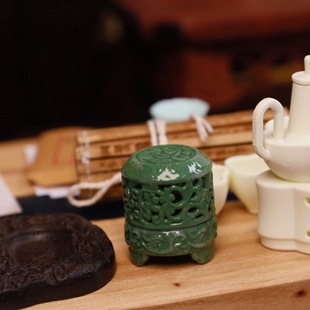迷你微缩仿真模型中式古风香炉香篆香薰炉场景摆件娃屋配件