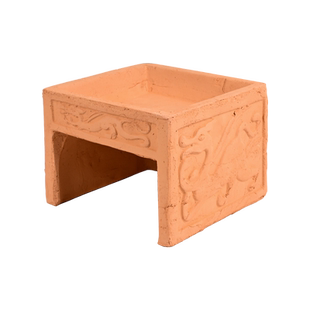 黄缘龟陶瓷躲避屋安缘半水龟躲避洞穴陶土方形保湿晒台饲养箱造景