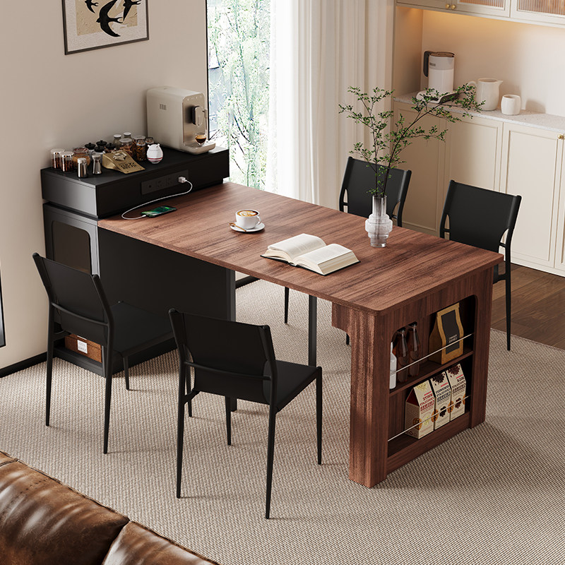 岛台餐桌一体家用可伸缩2025新款复古小户型多功能厨房吧台餐边柜,住宅家具,岛台餐桌,淘宝优惠券,粉丝福利购,淘宝优惠卷