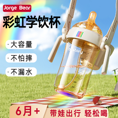 彩虹翻盖奶瓶防喷防呛防胀气