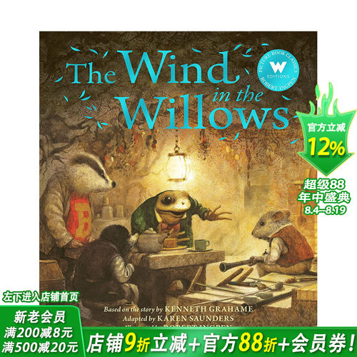 【预售】【绘本大师Robert Ingpen】英文原版 柳林风声 The Wind in the Willows 经典故事 艺术插画绘本 3岁+儿童英语进口图书