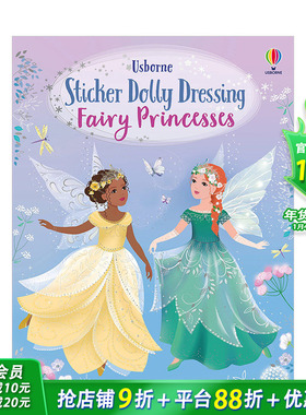 【现货】打扮仙女公主贴纸Sticker Dolly Dressing Fairy Princesses 5-8岁女孩玩家家活动游戏互动书 英文原版 图书