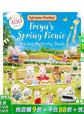 【预售】贴纸书：森贝儿家族：芙蕾雅的春季野餐贴纸书 Sylvanian Families 英文儿童趣味互动活动绘本进口书