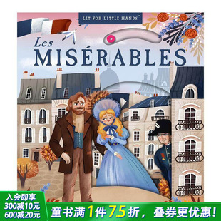 悲惨世界 进口童书 英文儿童插画故事绘本 Little 预售 小手翻翻 Hands 读物机关书 经典 Misérables Lit Les for