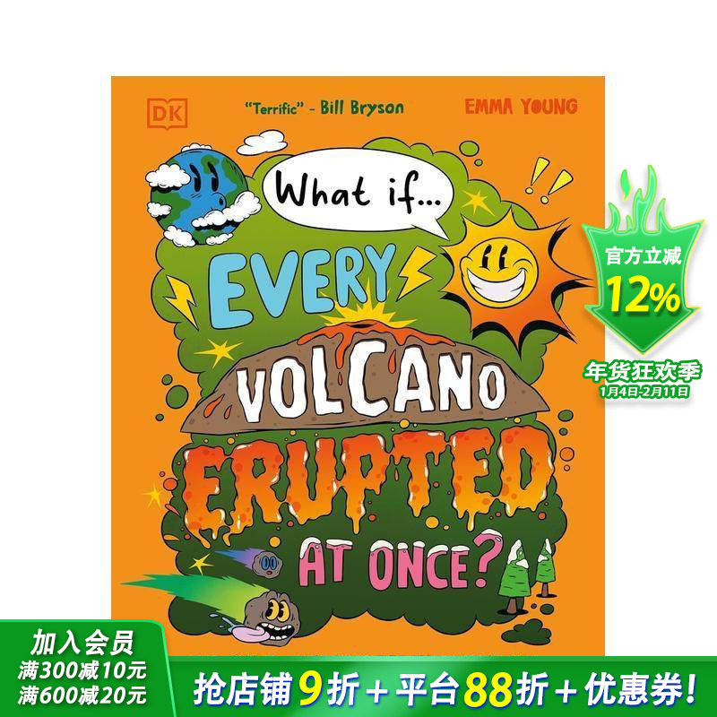 【预售】【脑洞百科】如果所有火山同时喷发？ 【What if?】What If? All the Volcanoes Erupted  英文儿童插画科普绘本进口书,书籍/杂志/报纸,儿童读物原版书,淘宝优惠券,粉丝福利购,淘宝优惠卷