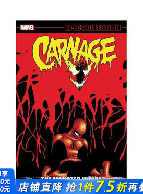 【预售】大屠杀史诗合集：里面的怪物 Carnage Epic Collection: The Monster Inside 原版英文漫画书 正版进口书